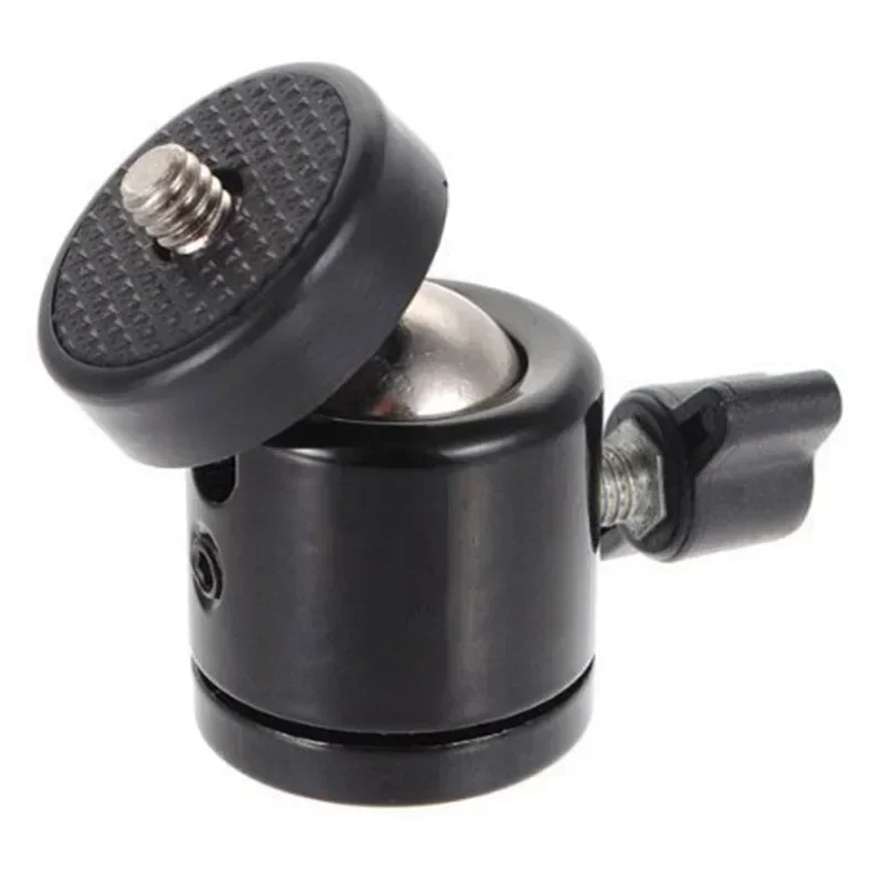 Swivel Mini Ball Head Screw Tripod Mount Aluminium Alloy Cloud Platform 14 Thread Hole For Projectors Flashlights Light Stands