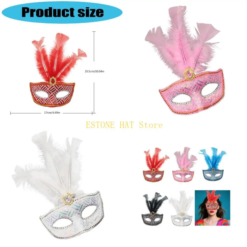 

49MF Costume Mask Masquerades Mask Halloween Mardi Gras Cosplay Party Mask