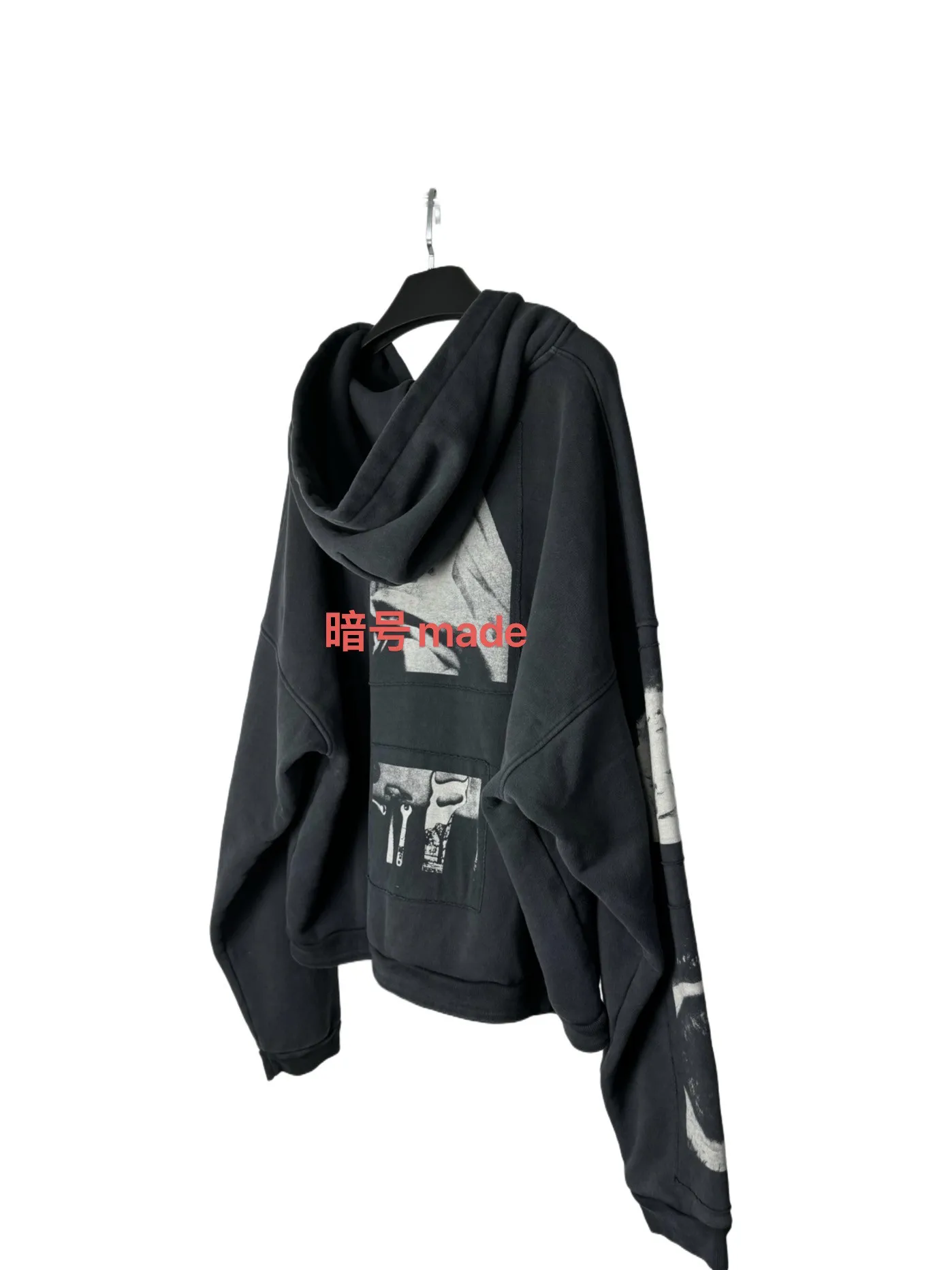 ER/D 24ss sticker zip old washed boxy zip hoodie
