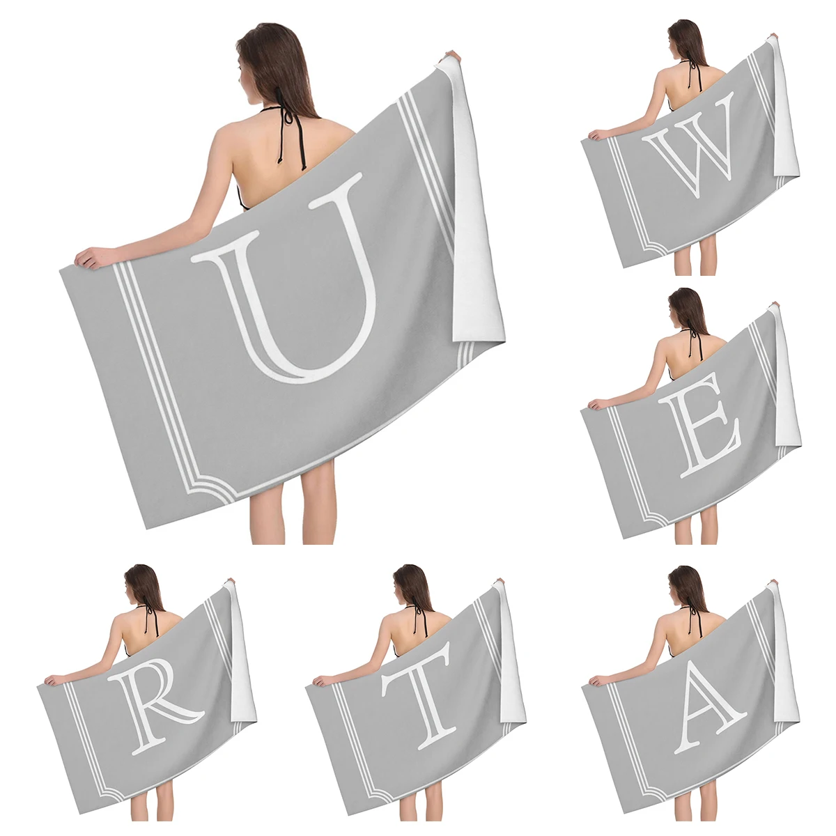 Home bath towels for the body towels bathroom letters and flower quick drying microfiber beach towel man and women large sports