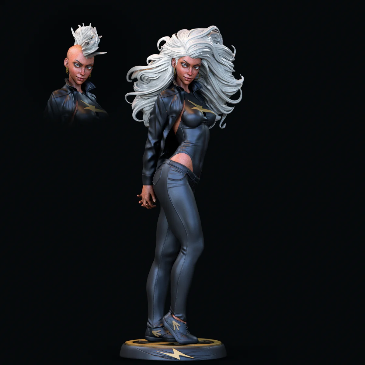 

1/24 Scale Resin Figure Storm girl Assemble Model Kit Unassembled and Unpainted 3D printing DIY toy