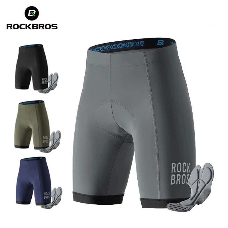 

ROCKBROS Summer Cycling Shorts Bicycle Pants Shockproof Men's Cycling Clothing Mountain Road MTB Bike Shorts for Men With Pocket