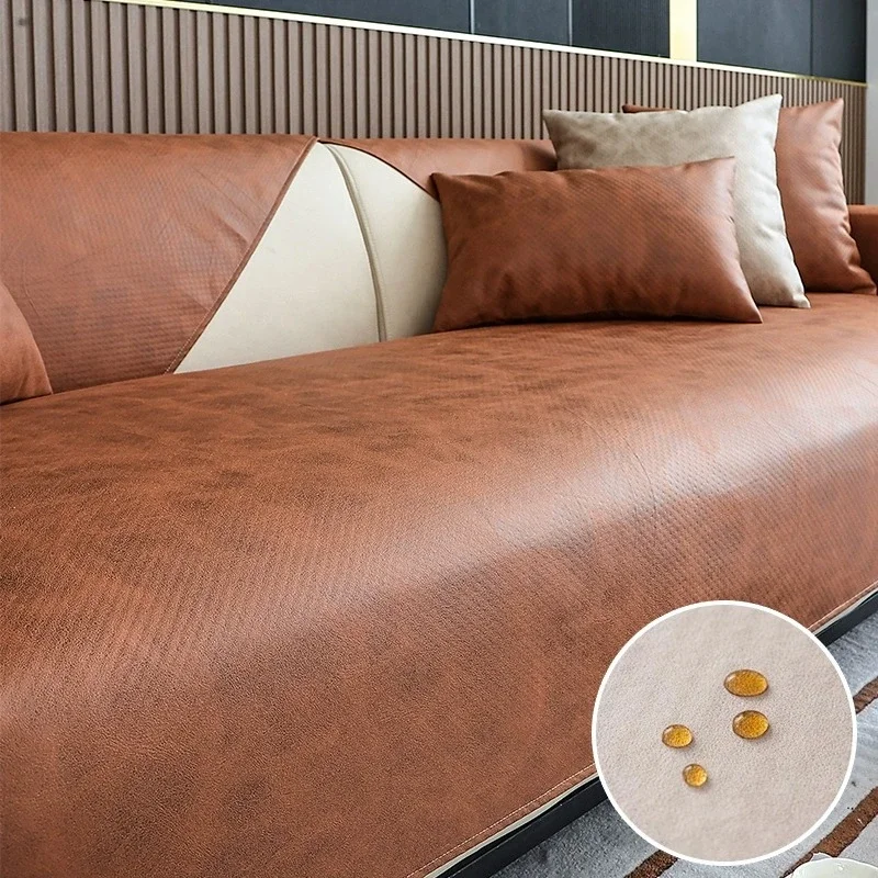 1PC Technology Cloth Sofa Cover Waterproof Non-Slip Sofas Mat for Living Room Pet Dog Kids L Shape Couch Slipcovers Home Decor