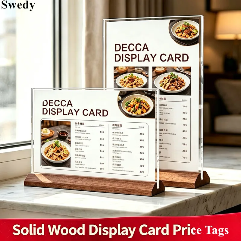 4 Pieces A5 148x210mm Double Sided Acrylic Sign Holder Display Stand Tabletop Document Flyer Poster Frame Menu Paper Holder