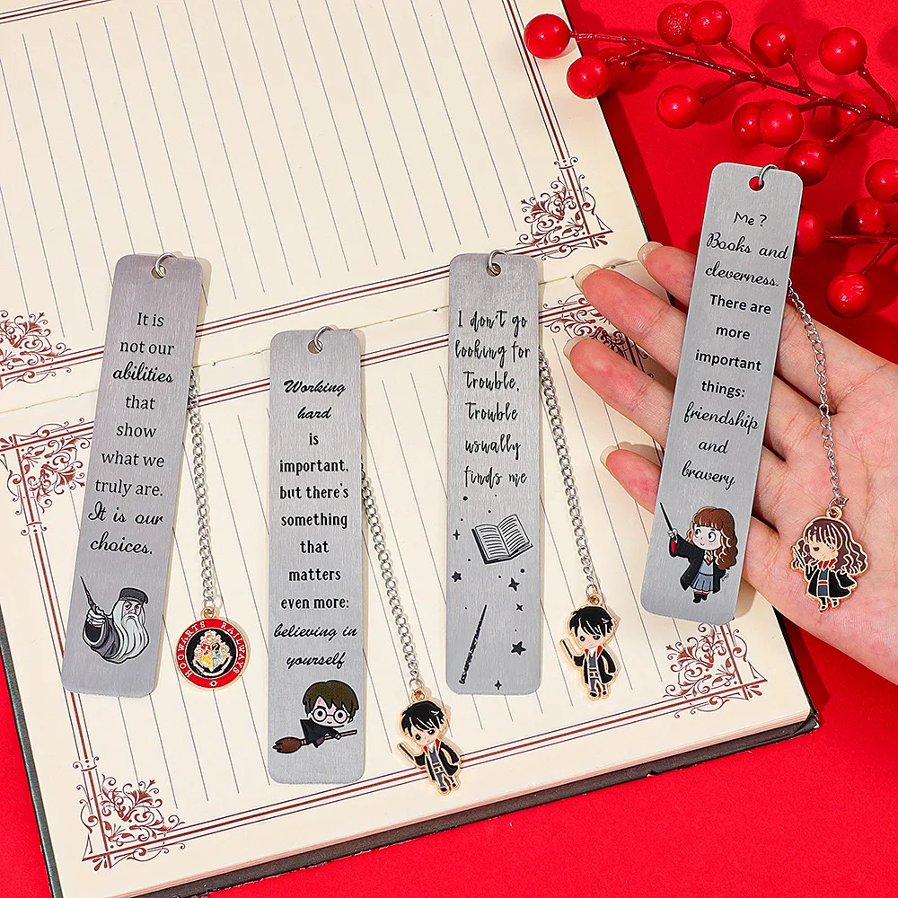 

New Creative Harry Potter Artistic Engraved Stainless Steel Bookmark as a Gift for Reading Enthusiasts