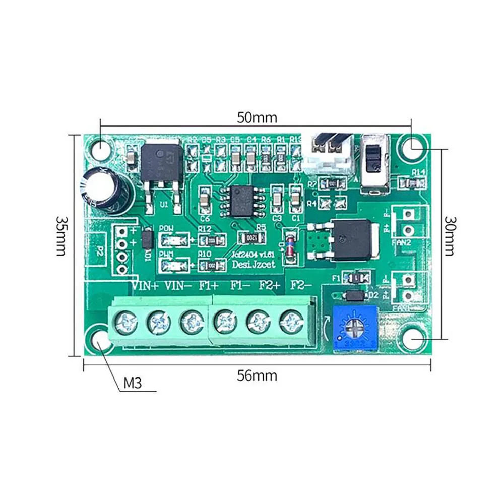 Imagem -03 - Controle de Temperatura do Ventilador Módulo de Controle de Velocidade Pwm Termostato Chassis Motor Governador 4a 12v 24v