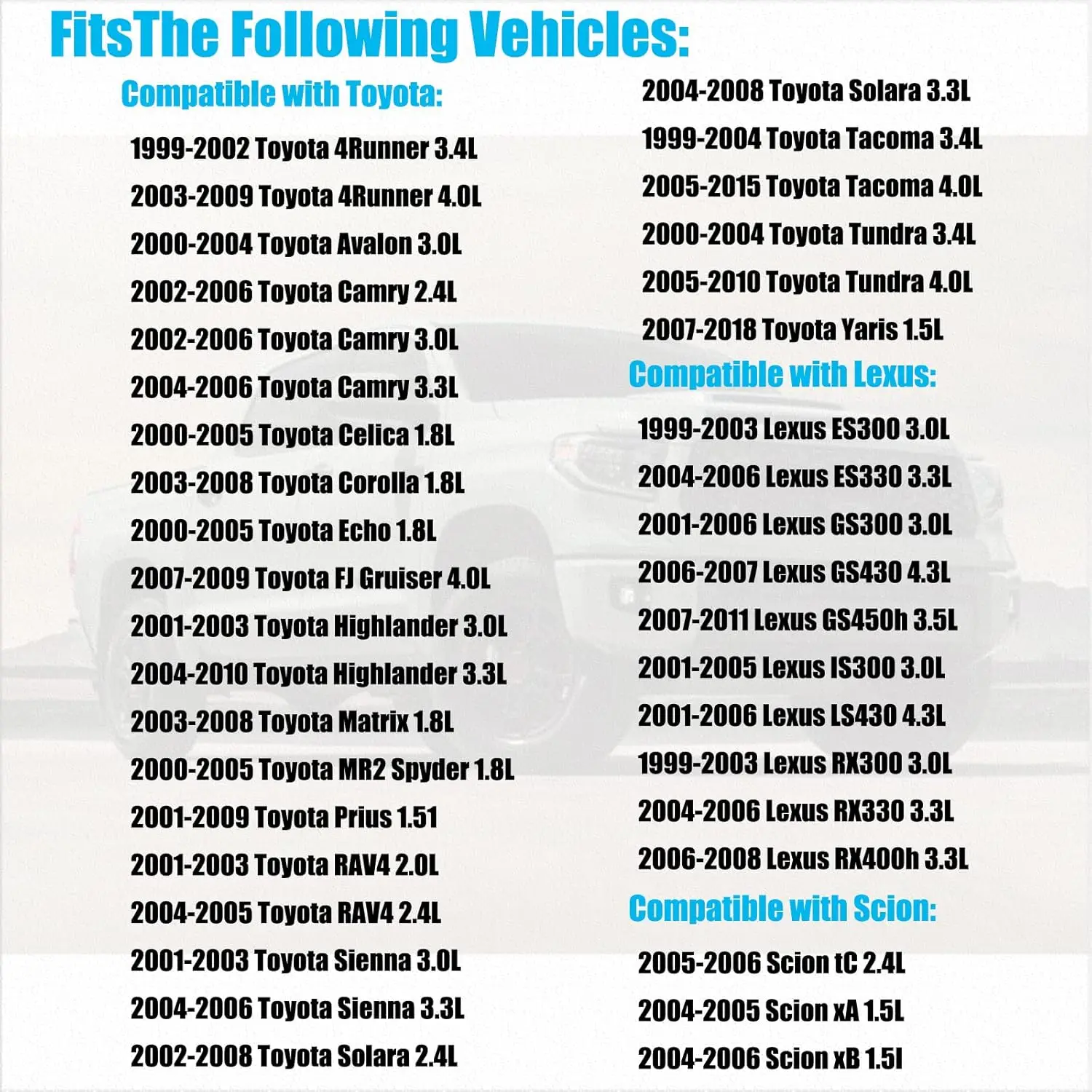Bilusi Mass Air Flow Sensor 22204-22010 Toyota 02-06 Camry 03-08 Corolla 01-10 Highlander 00-07 4Runner 99-10 Tacoma 01-05 RAV4
