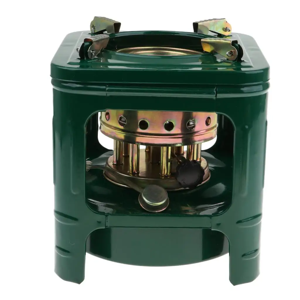 Mini Handy Camping Stove Windproof Outdoor Hiking Cookware 8 Wicks Kerosene Stove Heaters, 7.09 x 6.89inch Kerosene Stove