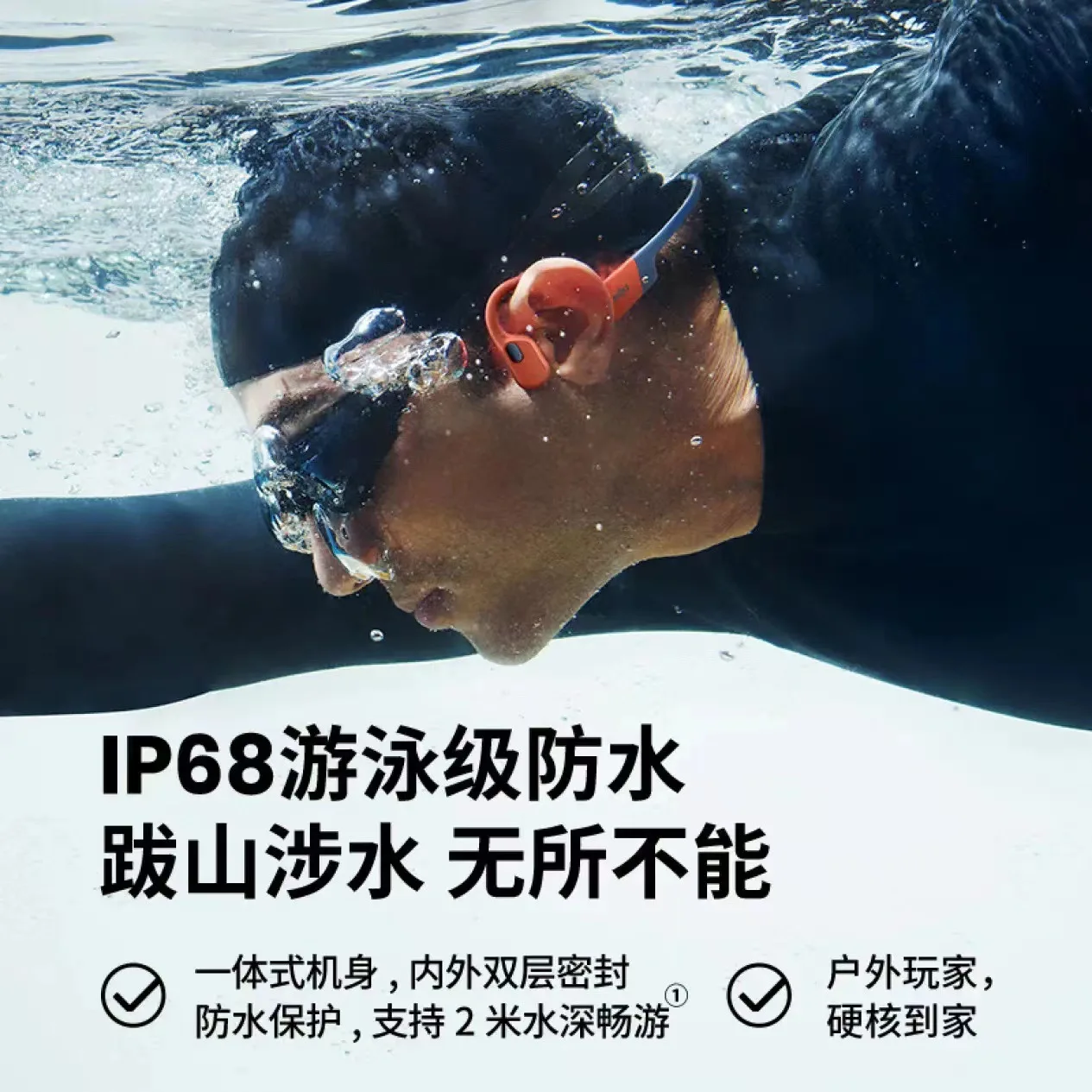 

2025 hot sale Shaoyin OpenSwim Pro S710 Bone Conduction Noise Cancellation Bluetooth Headset, Open Sports True Wireless Swimming