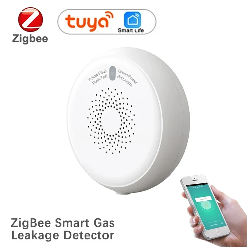 

Умный детектор утечки газа ZigBee, датчик горючего газа, сжиженного нефтяного газа, датчик природного газа, детектор сигнализации Tuya, охранная сигнализация для умного дома