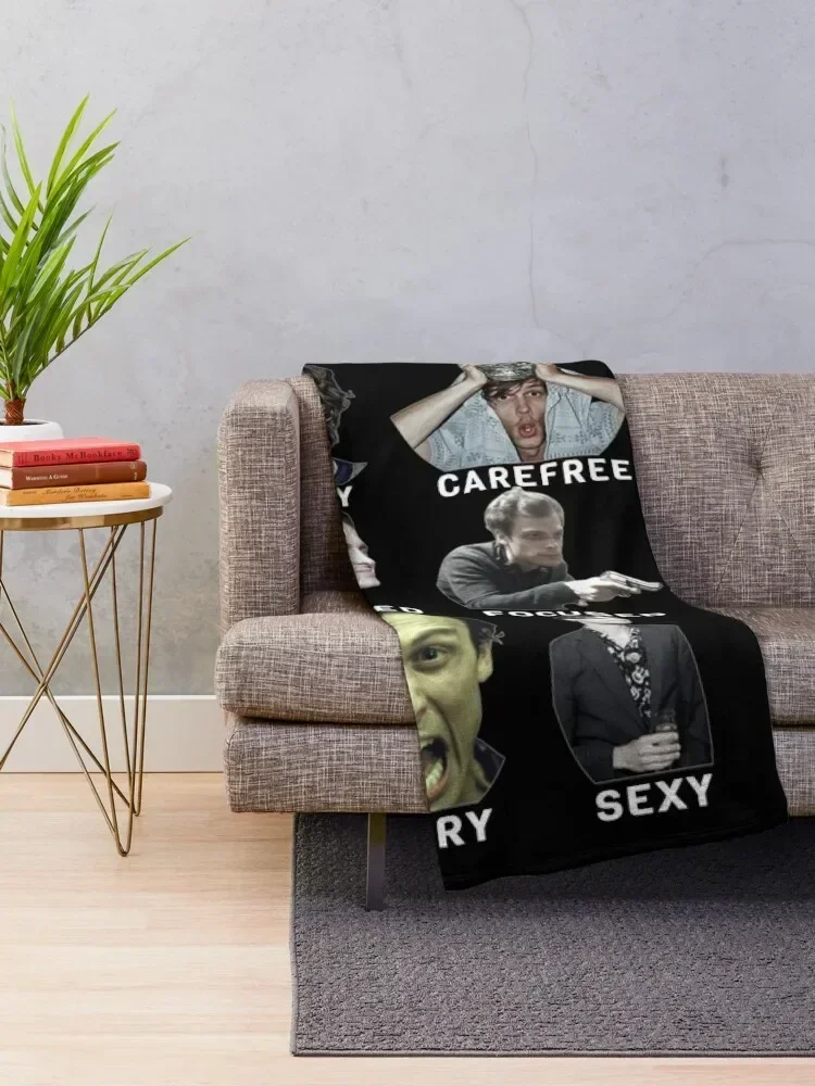 Spencer Reid - Matthew Gray Gubler - Funny Feelings Throw Blanket Beautifuls Blankets For Sofas Decorative Sofas Blankets