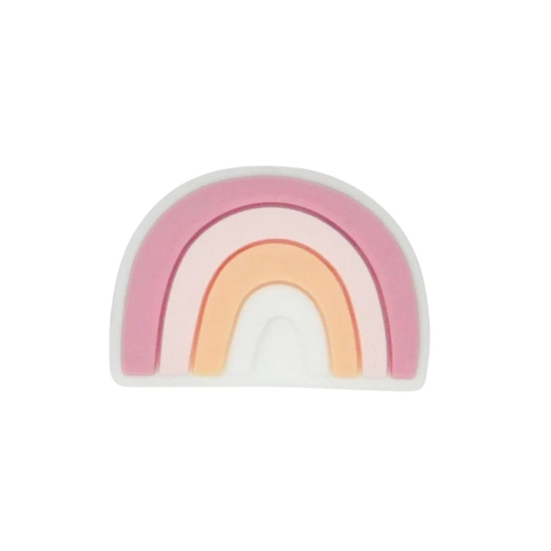 

New Novelty Rainbow Baby Silicone Teether Rattles Eco-friendly Teether Toy