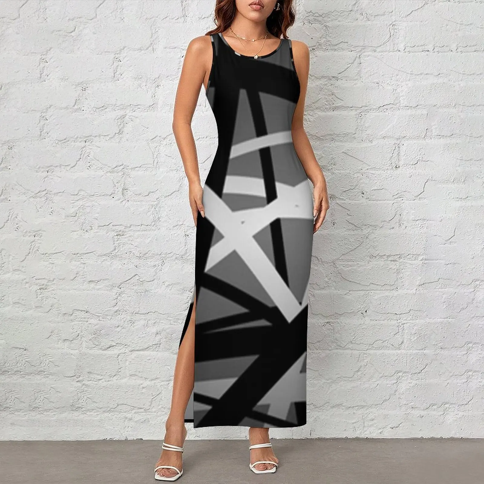 Van Halen Grey Sailing Bodycon Dress Spring  Kawaii Maxi Dresses Female Sleeveless Custom DIY Streetwear Dress Large Size