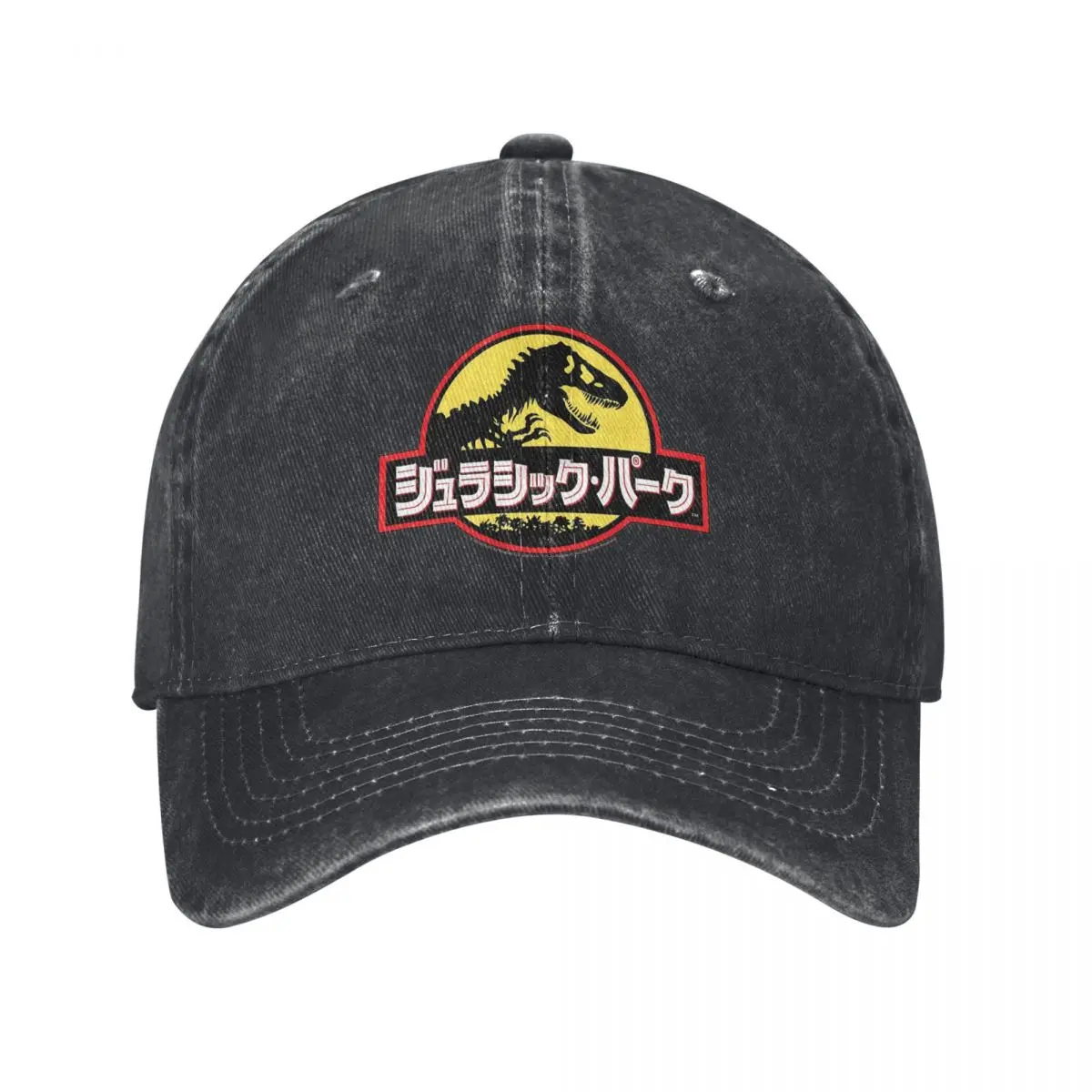 Jurassic Park Vintage Japanese Park Logo Denim Baseball Cap Tennis Skate Trucker Hat Spring Teens Casual Designer Snapback Cap