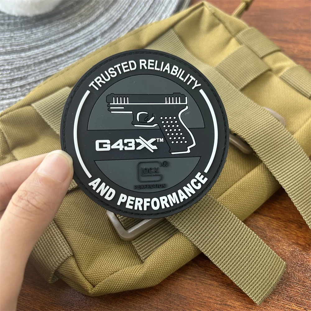 Trusted Reliability G43X Gun Morale Badge PVC Tactical Patch Outdoor Adventure Military Armband Hook and Loop Backpack Patches