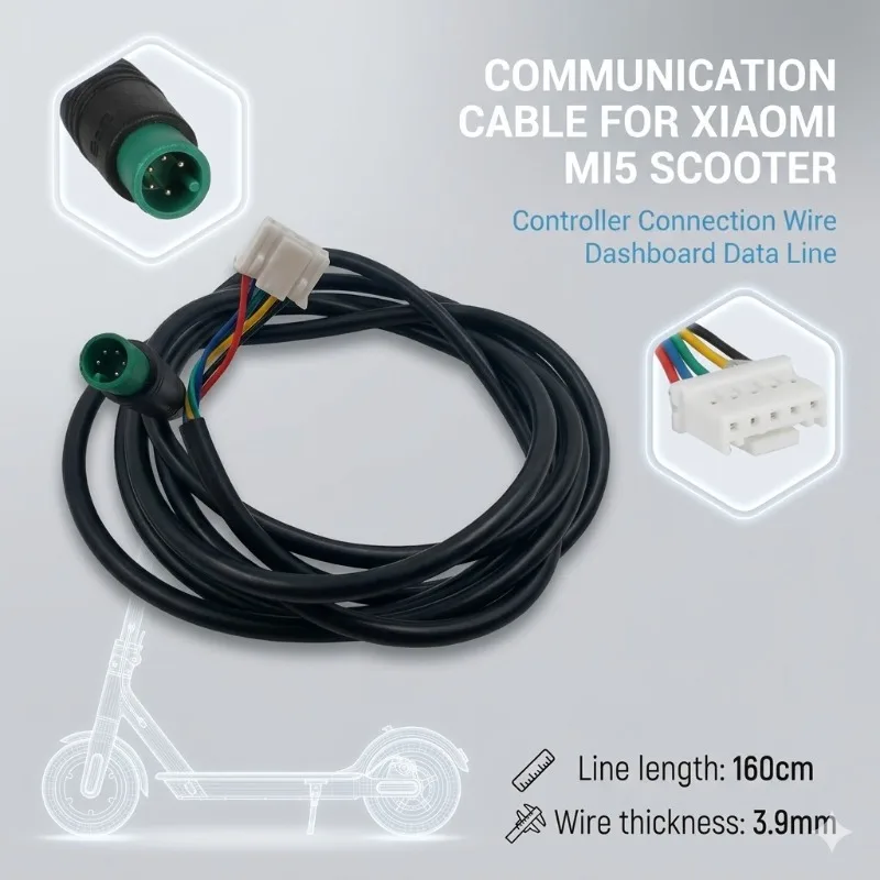 Communication Cable for Xiaomi Mi5 Scooter, Controller Connection Wire, Dashboard Data Line, Bluetooth Module Ribbon Cable