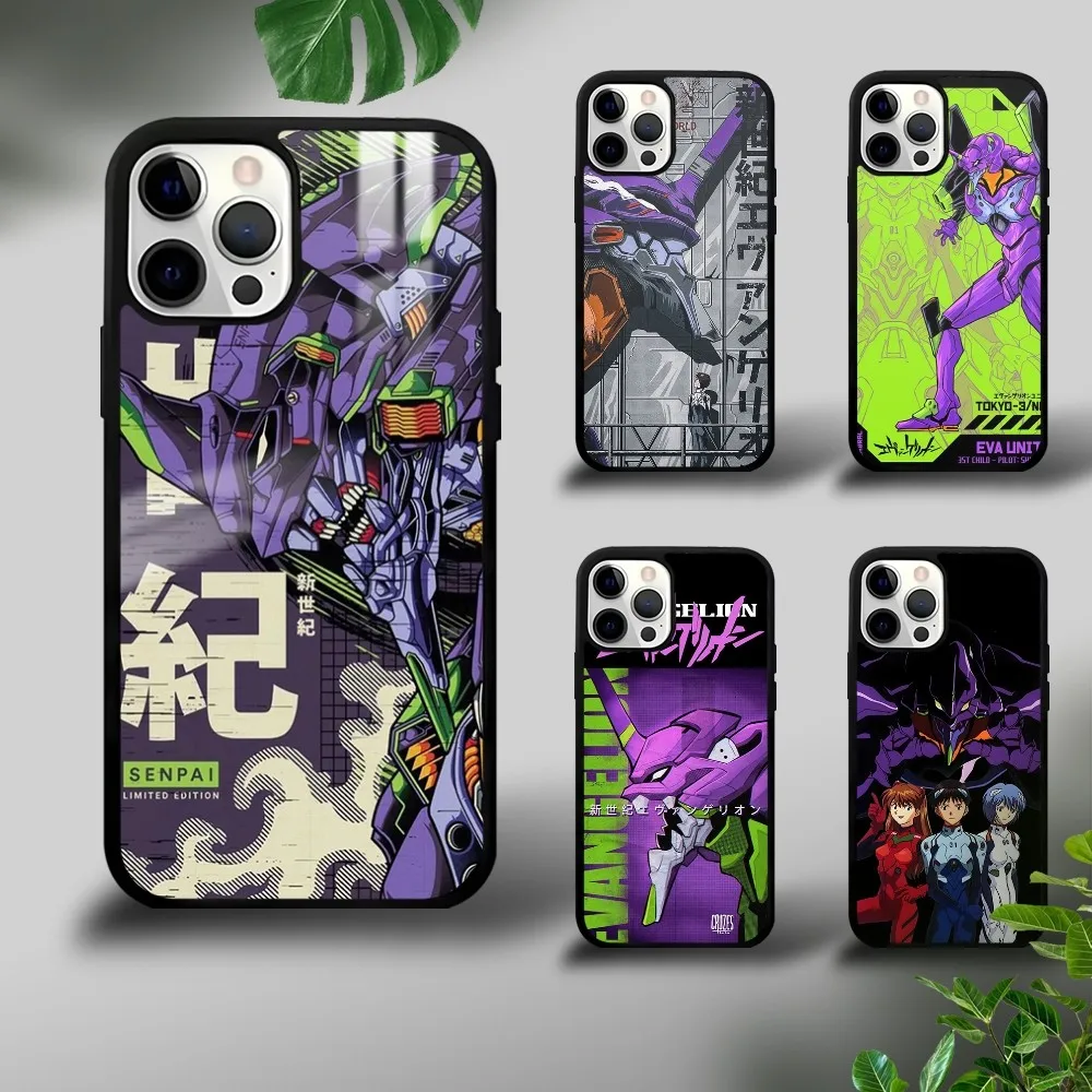 Anime Ikari Shinji Fighter EVA Phone Case For iPhone 16 15 14 13 12 11 Pro Xs Max Mini Plus Celulares Hard Funda