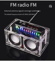 DIY bluetooth Speaker Kit with FM Radio 87.5-108MHZ DIY Soldering Project Practice Electronic Kit Solder Assembly Support U Disk
