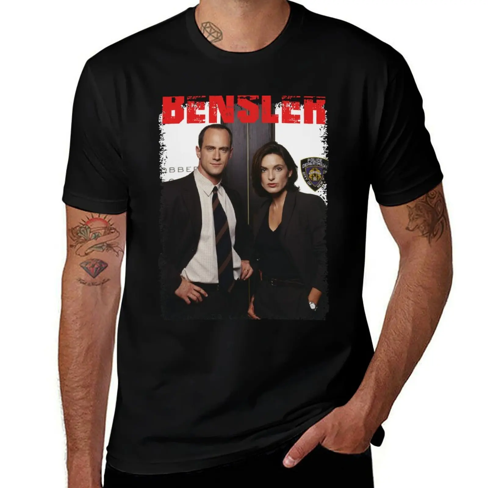 Olivia Benson and Elliot Stabler T-Shirt t shirt man plain T-Shirt