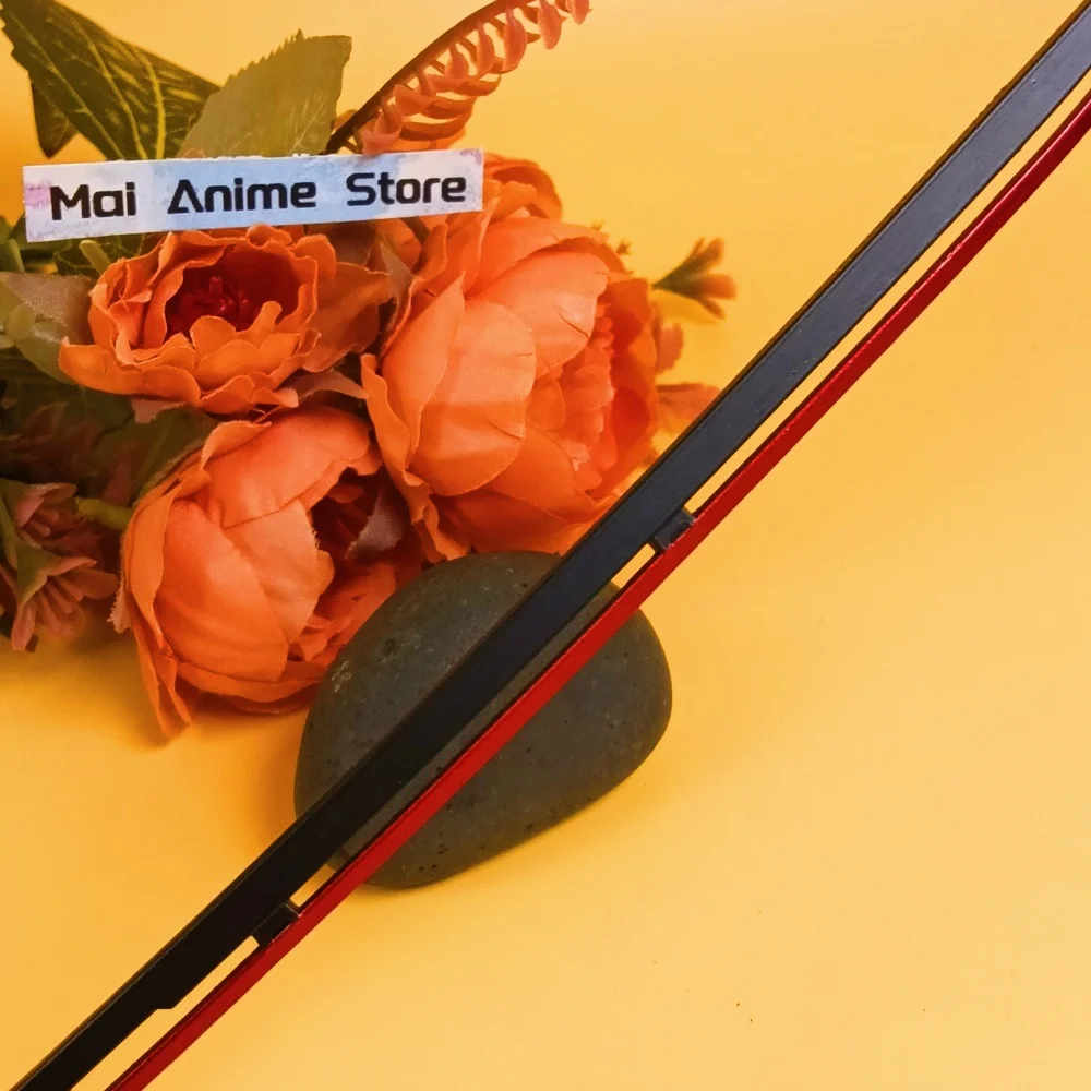 8.6인치 사이버펑크 카타나 실물 크기 일본 카타나 사무라이 금속 블레이드 스틸 애니메이션 나이프 닌자 다마스커스 검 무딘 장난감 선물