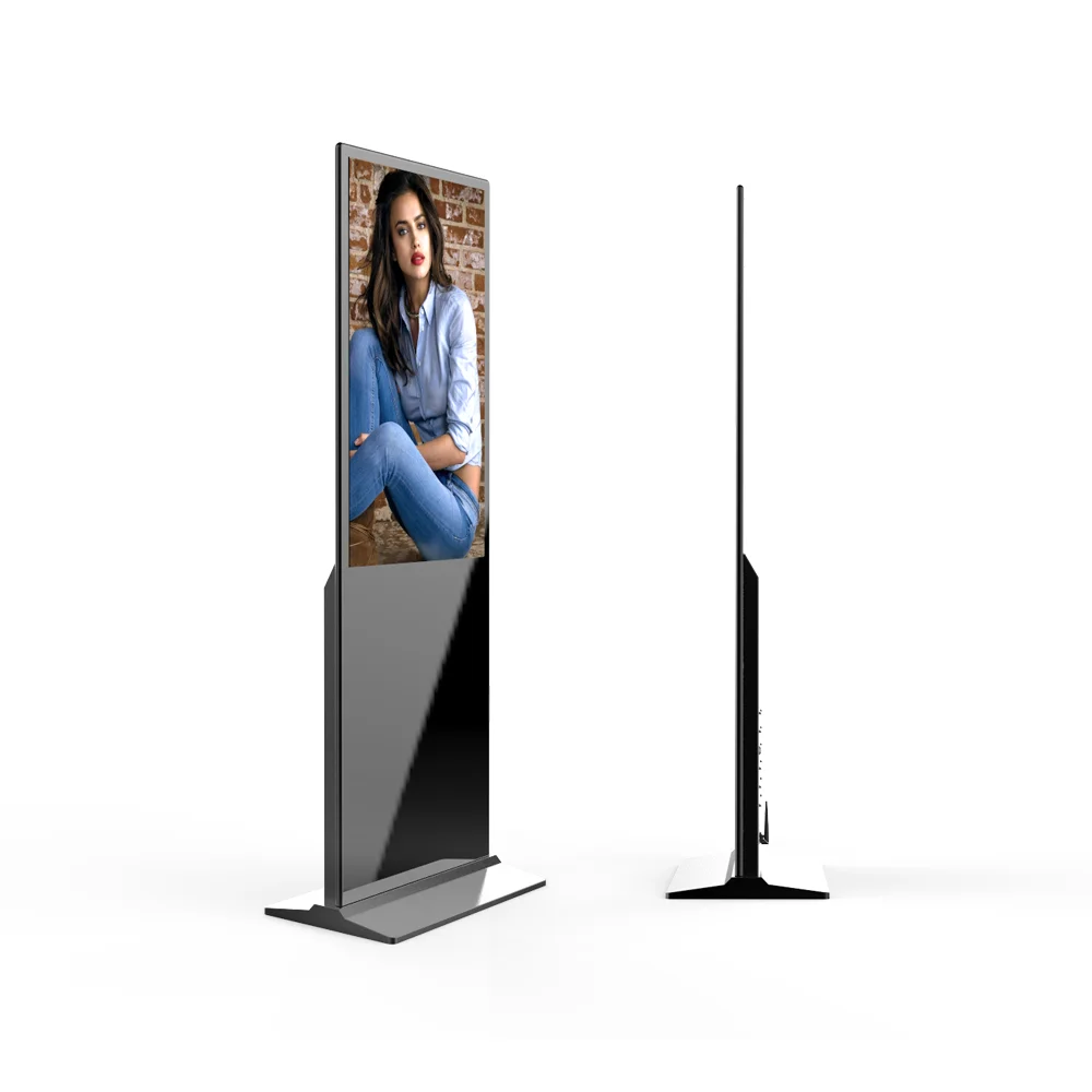 VETO 43 49 55 Inch Indoor Verticale Touch Kiosk Totem Android PC LCD Digital Signage Display Reclameschermen
