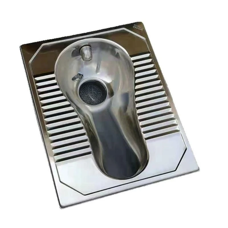 304 stainless steel squatting toilet S bend integrated water flush school toilet renovation squatting pit