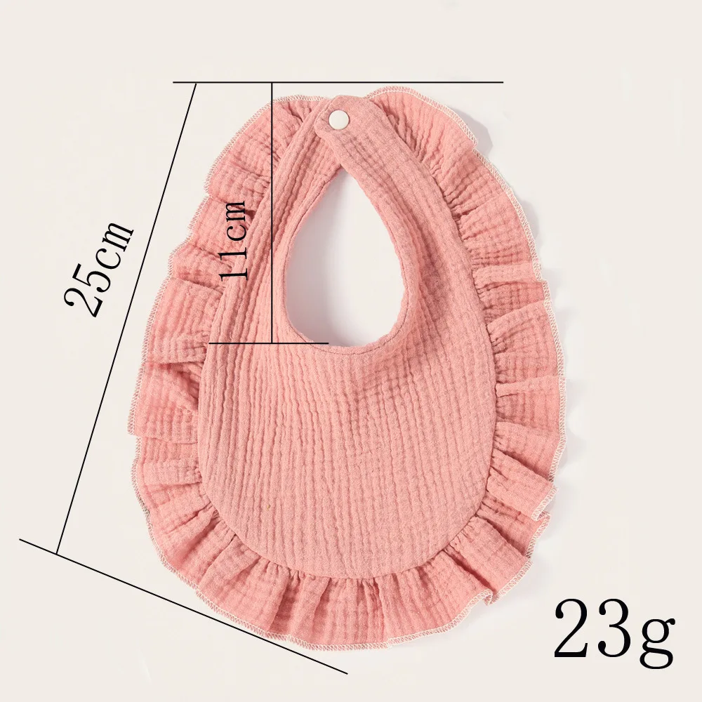 25 Colors Korean Style Baby Feeding Drool Bib Ruffle Floral Infants Saliva Towel Cotton Bibs Burp Cloths For Newborn Toddler Kid