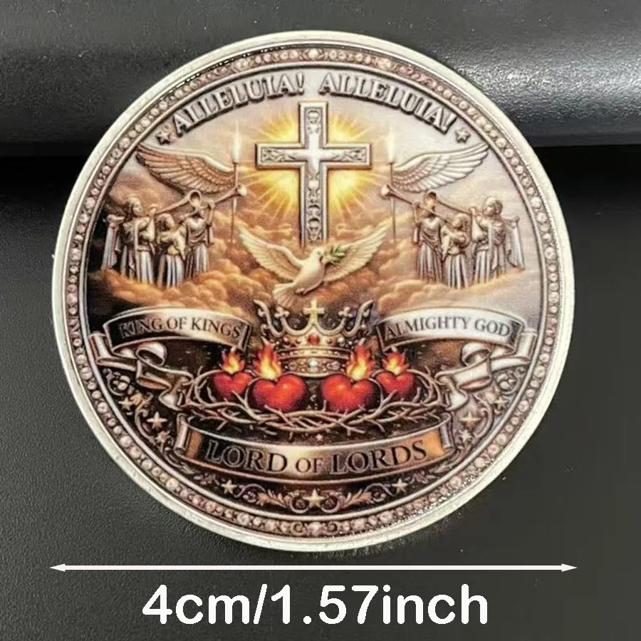 Christian King's Revelation Commemorative Coin Collection Coin Gift Cross