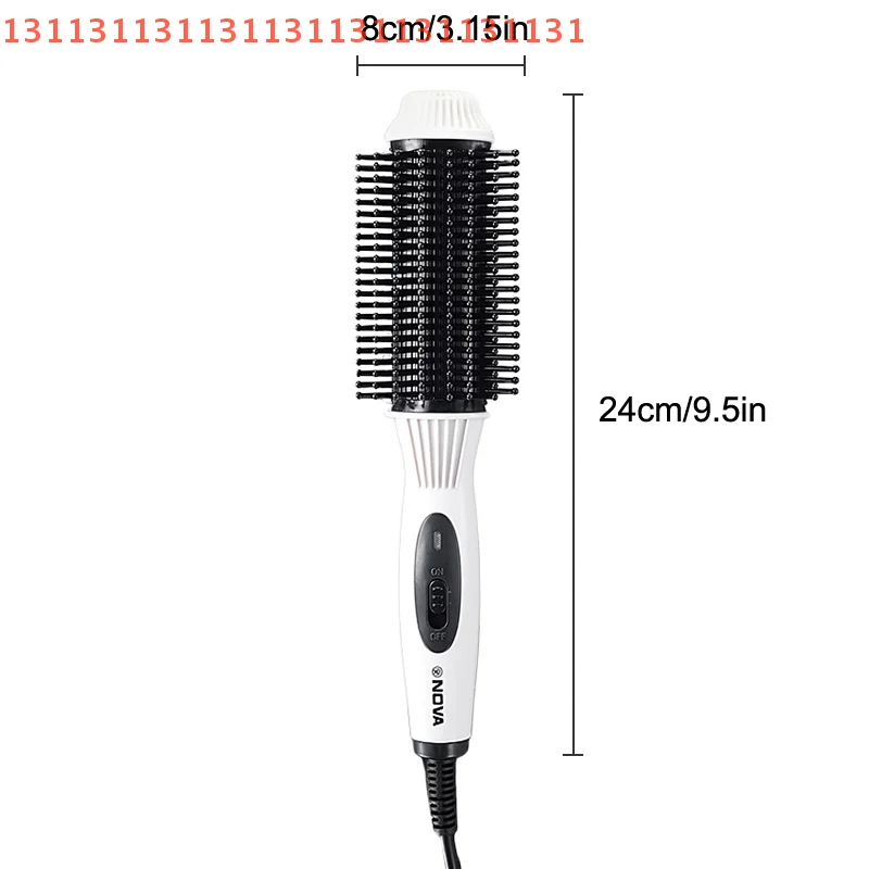 فرش فرد الشعر الكهربائية، أداة تصفيف احترافية، مكواة تجعيد تسخين متعددة الوظائف، فرشاة مستديرة ساخنة من السيراميك #2
