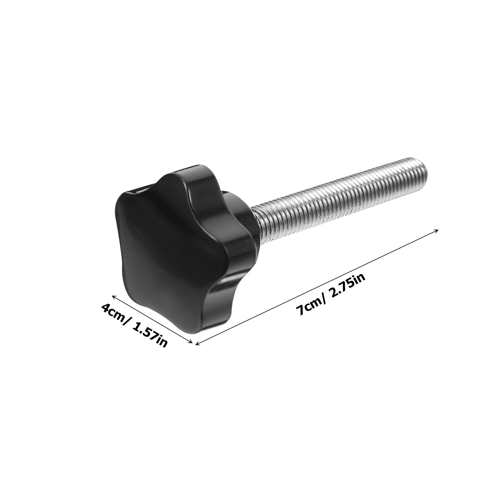 20pcs M10 Star Knob Nut Stainless Steel Black Hand Tightening Screw-On Handle For Woodworking Tools Machinery Threaded Knurled