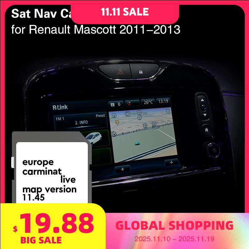 

Use for Renault Mascott 2011 2012 2013 Cover Poland Spain Map 8GB SD Memory GPS Card