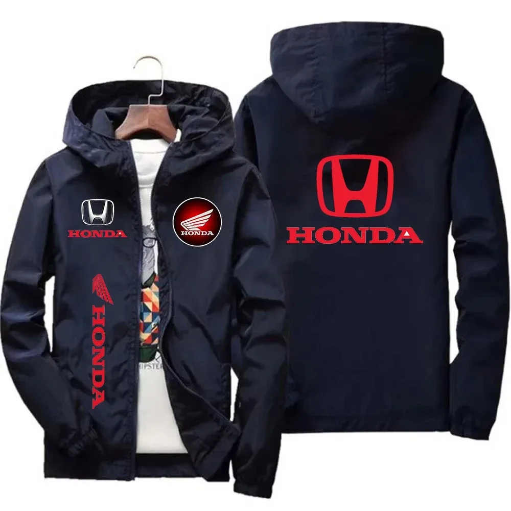 Chaqueta de moto con logotipo de Honda para hombre, chaqueta Honda personalizada para equipo de carreras, cazadora holgada deportiva para hombre