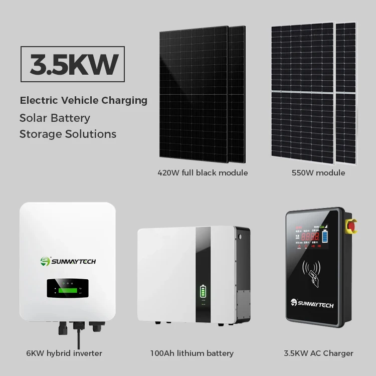 Complete Set 3.5Kw Solar Panels System Hybrid on Off Grid Solar System 3500 Watts Solar Energy Home System with EV Charger