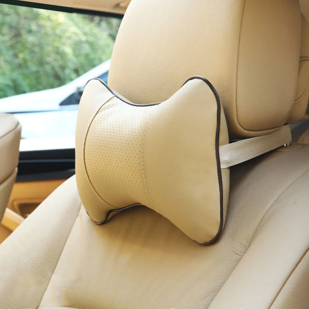 

Headrest Neck Support Cushion Stuffed Car Neck Pillow Premium Synthetic Bone Style Auto Seat Pillow For Driving