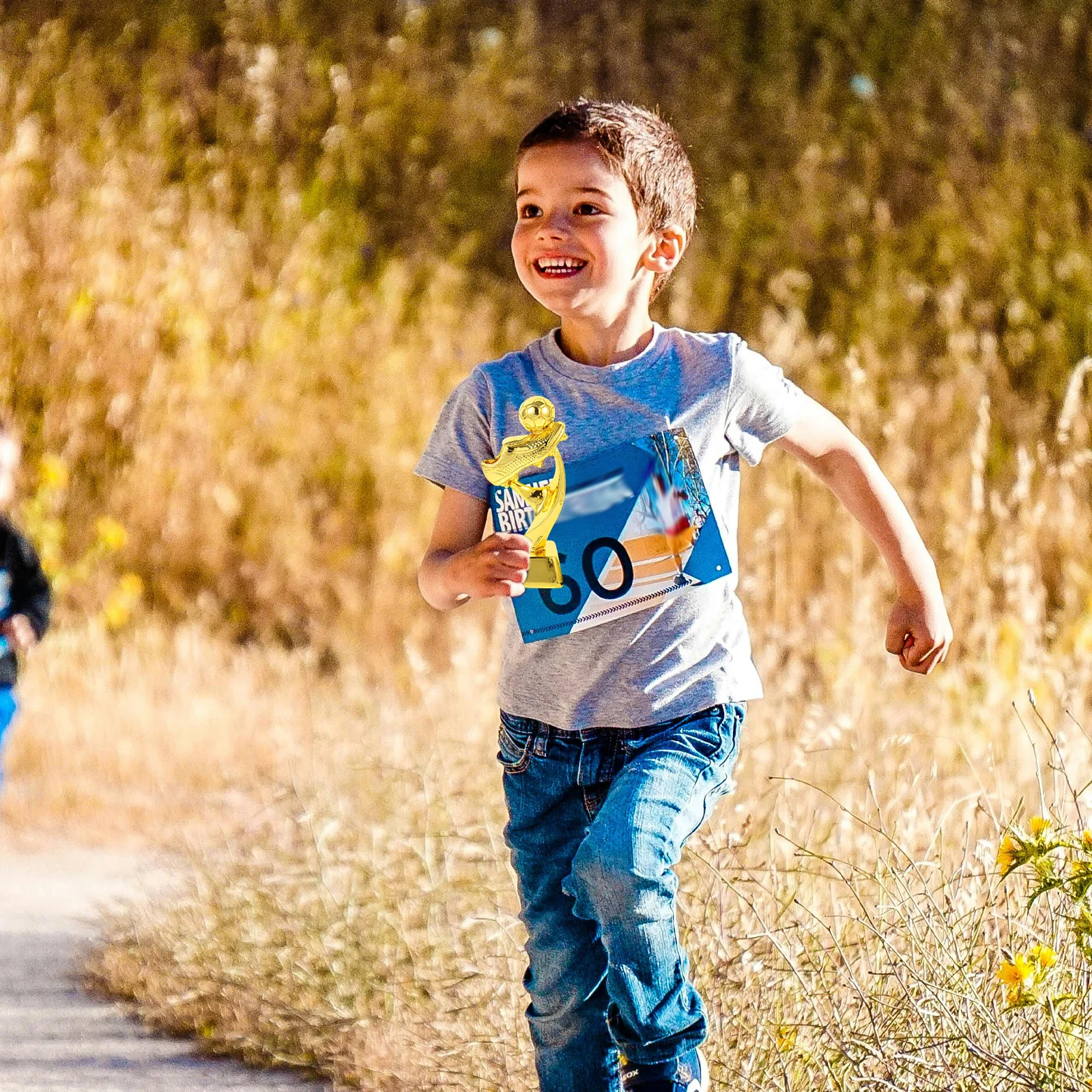 

Mini Resin Football Trophy Golden Plating Soccer Match Award Base for Kids School Kindergarten Plastic Award Reward Trophy Cup