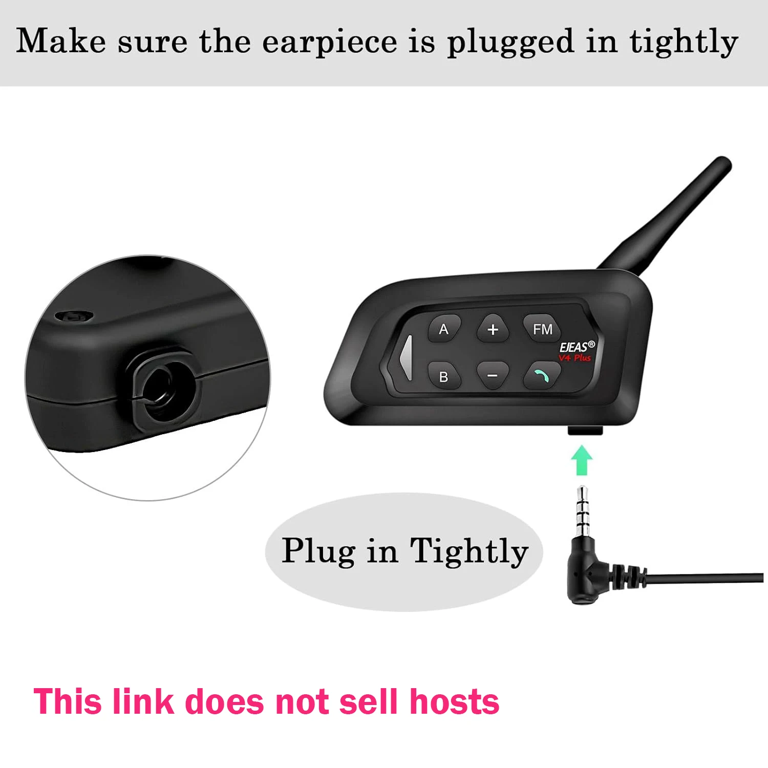 1/3 Piece Handsfree Referee Intercom Headset Full Duplex In-ear Earphones For EJEAS V6C V4C FBIM 3.5mm Jack