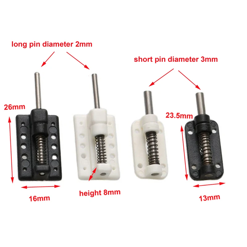 Loquet de verrouillage de hayon, 10 pièces, broches à ressort, fixation de porte de cabine, capot de cockpit, partenaires pièces de rechange pour modèles d'avion/bateau RC