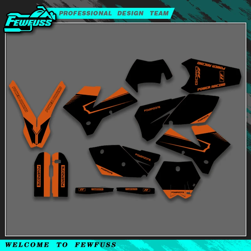

Fewfuss for KTM SX SXF 05-06 EXC EXCF 125 200 250 300 400 450 525 2006 2007 Graphics Decals Stickers Kit Custom Number Name