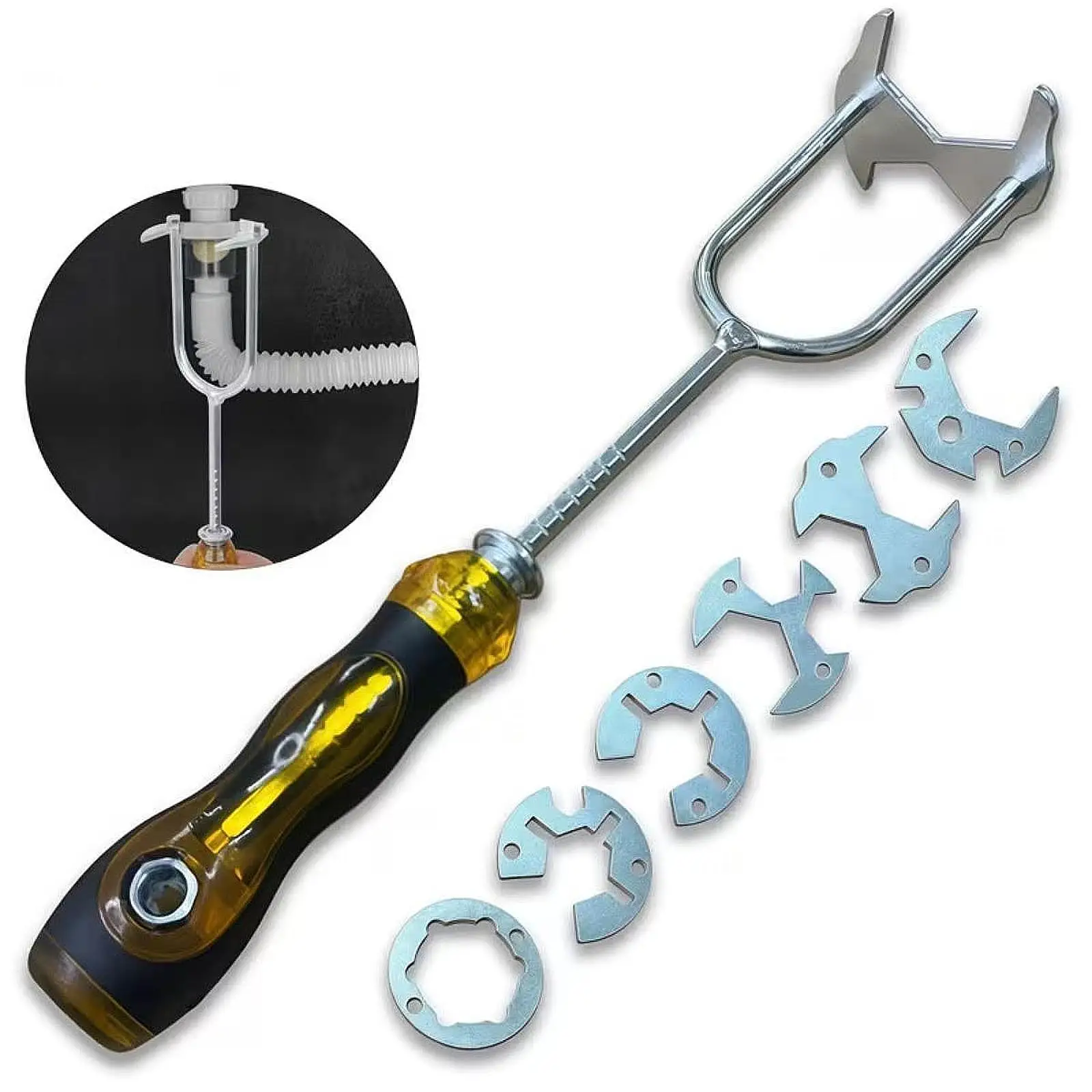 

Ключ для раковины, износостойкий, многофункциональный, для узких пространств, для ванной и кухни