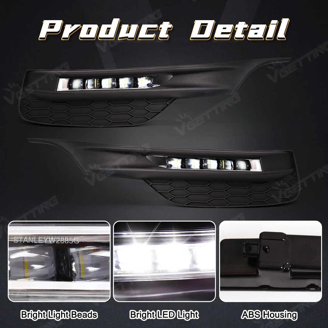 Car Light For Honda Accord Sedan 2016 2017 2018 2019 2020 DRL Fog Lamp Front Bumper Headlights with Cover Car Accessories 12V view 2