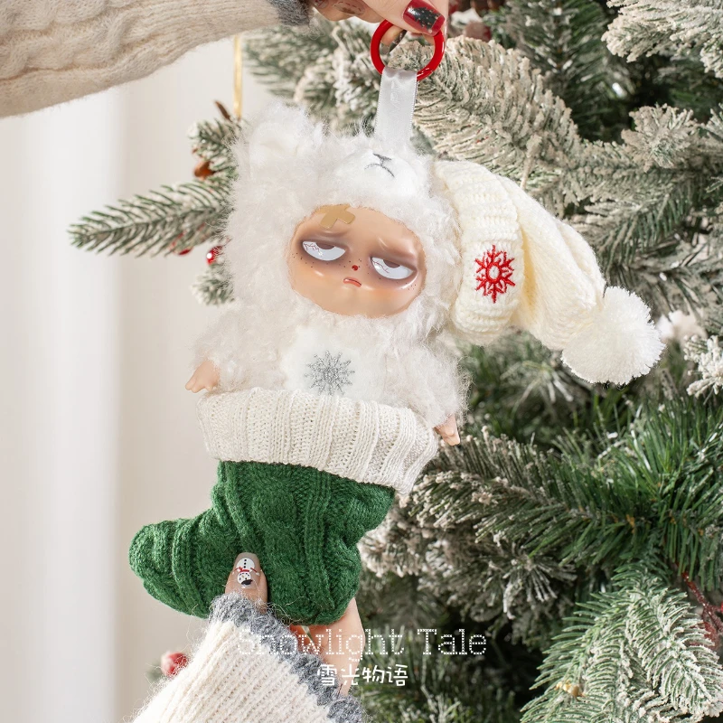 Świąteczna Limitowana Edycja Sleepless Grumpipi Snowlight Tale Series Blind Box Figurki Winylowe Anime Mystery Box Zawieszka Biały Grumpipi