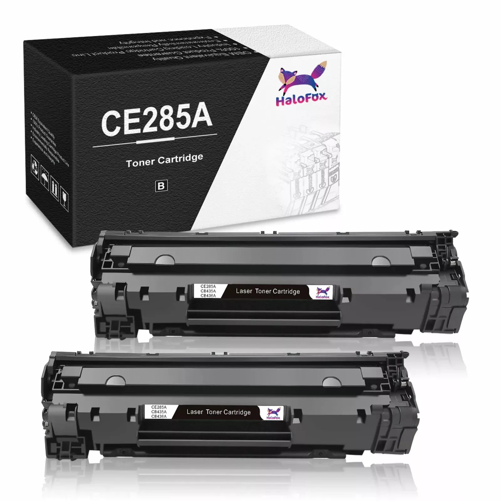 2 PCS Premium CE285A Black Toner Cartridge for HP P1102 P1102w P1109w M1212nf