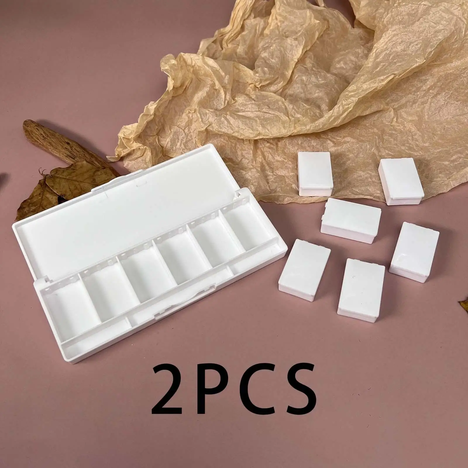2 조각 빈 리필 용기 DIY 컨테이너 블러셔 용 빈 팔레트