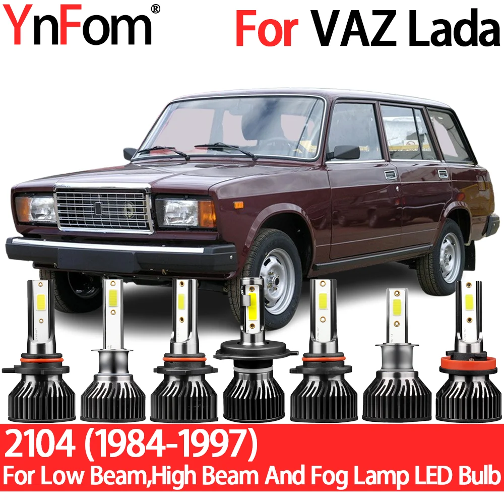 YnFom For VAZ Lada 2104 1984-2012 Special LED Headlight Bulbs Kit For Low Beam,High Beam,Fog Lamp,Car Accessories