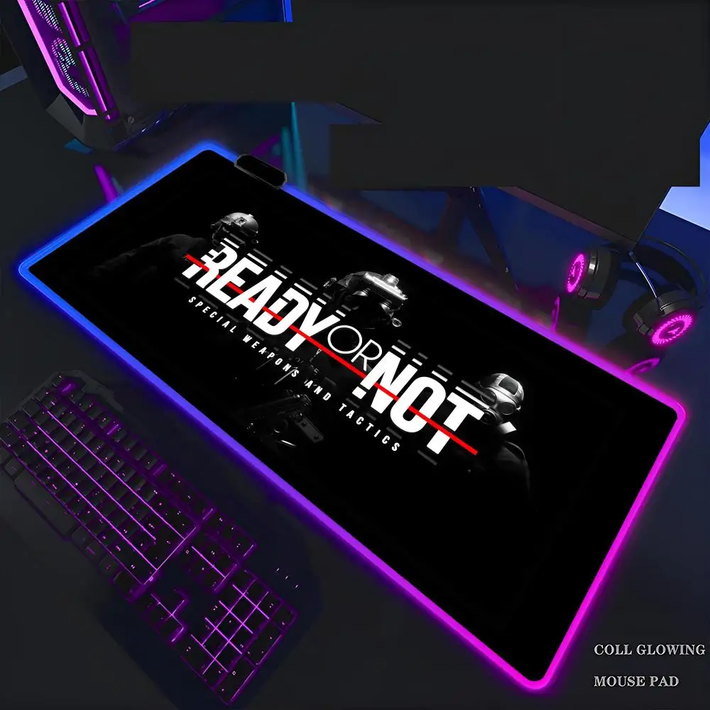 R-Readyes or N-Notes Mouse Pad Mousepad Rgb  Mouse Pad Gaming 700x300xmm Backlight Pc Accessories Gamer Keyboard Backlit Mat Des