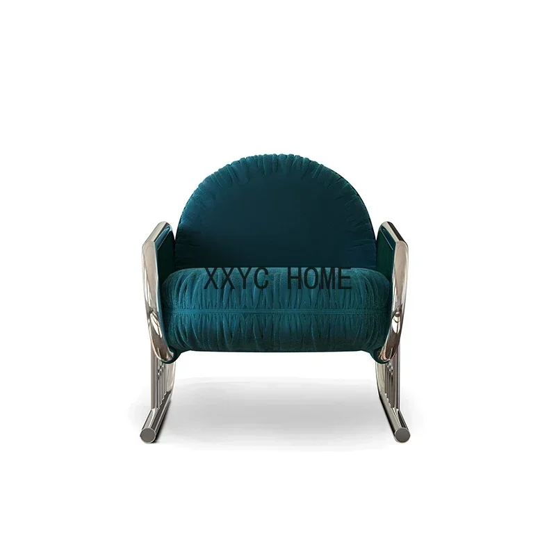 Woonkamer Meubels Stof Licht Luxe Enkele Sofa Creatieve Slaapkamer Lui Mode Leisure Fauteuil