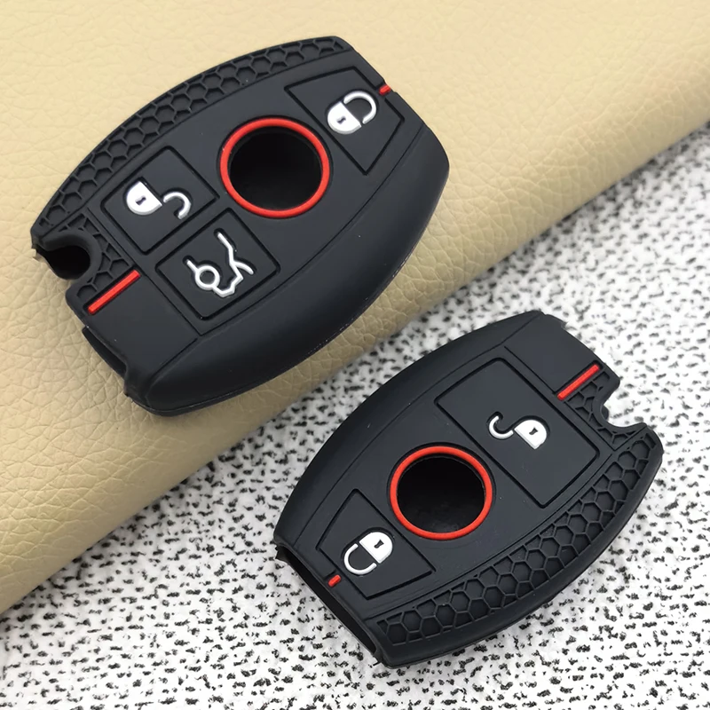 Key Case For Mercedes Benz A B C E Class GLS GLA GLK GLC CLS CLA AMG W204 W205 W212 W463 W176 Silicone Shell Fob Car Cover