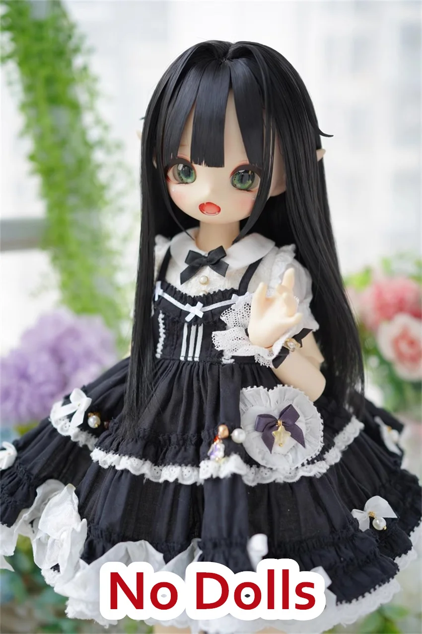 

Long Styling Hair 1/3 1/4 BJD/DD/SD Doll Wig Toys Girls Black Golden Brown Cute High Temperature Silk Gifts Doll Accessories XC