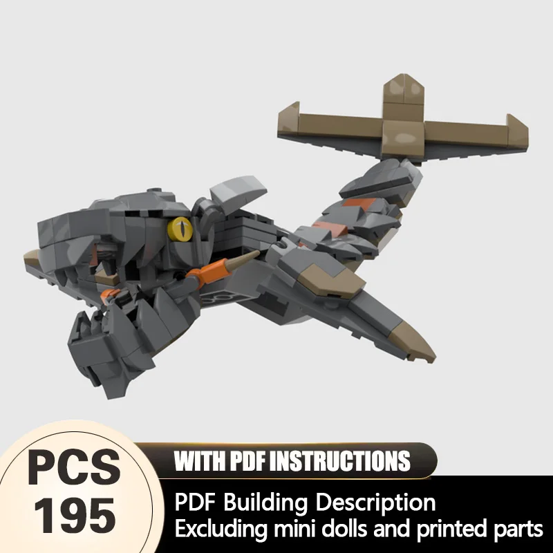 

Creators Animal Series Model MOC Building Bricks Deep Sea Shark Modular Technology Gifts Holiday Assemble Children Toys Suit