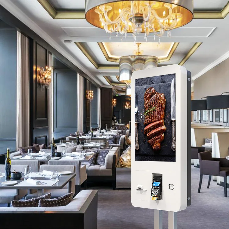 Informações interativas do quiosque do pagamento do auto-serviço da tela de toque de 24 polegadas vende quiosque com função SDK